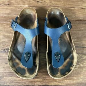 BIRKENSTOCK GIZEH Blue Flip Flops Sandals Women’s Size 6 (37) Shoes